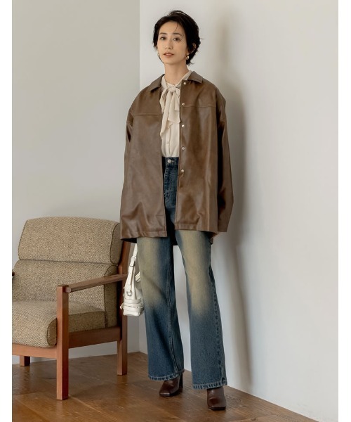 [累計販売数3,000足突破！][大きいサイズ有]フェイクレザースクエアトゥミドルブーツ（ブーツ）｜Re:EDIT（リエディ）