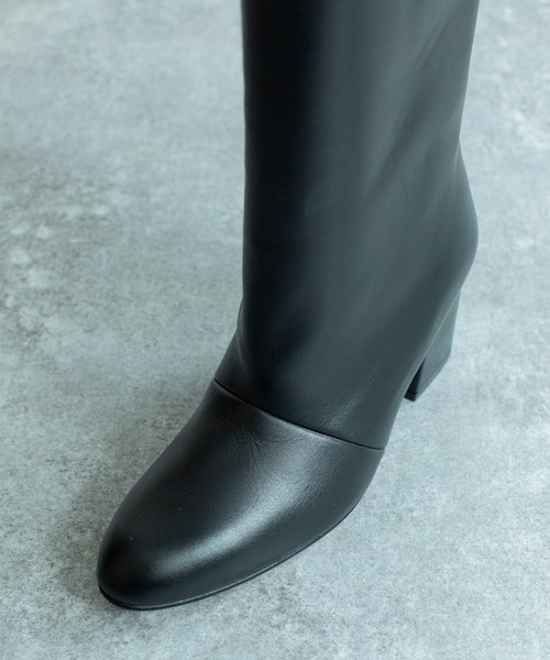 REMME（レメ）の「REMME　ルーズフィットロングブーツ（ブーツ・レディース・ブラック/ブラウン・38/36/37）」の12枚目の写真