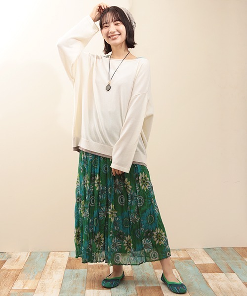 チチカカ（チチカカ）の「クラッシュストーンマンテルネックレス（ネックレス・レディース・ネイビー/オレンジ・FREE）」の3枚目の写真