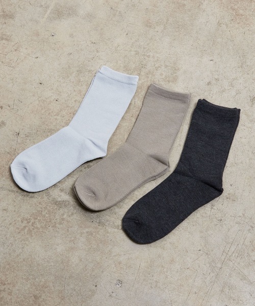 SHIZUTA（シズタ）の「SZT: カラー無地ソックス 　クルーソックス　ラッピングバッグ入り　誕生日祝い　長寿祝い　靴下　お返し　ちょっとしたプレゼント　3Pセット（ソックス/靴下・レディース・A/B/C/D/E/レッド系/グリーン系/ベージュ系/ピンク系/イエロー系その他/ホワイト系/イエロー系/ブルー系/ブラック系/パープル系/グレー系・S/M/L）」の19枚目の写真