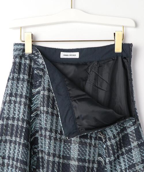 EMMEL REFINES（エメルリファインズ）の「＜EMMEL REFINES（エメル リファインズ）＞EM ツイード ロング フレアスカート（スカート・レディース・ベージュ/ロイヤルブルー・S/M）」の4枚目の写真