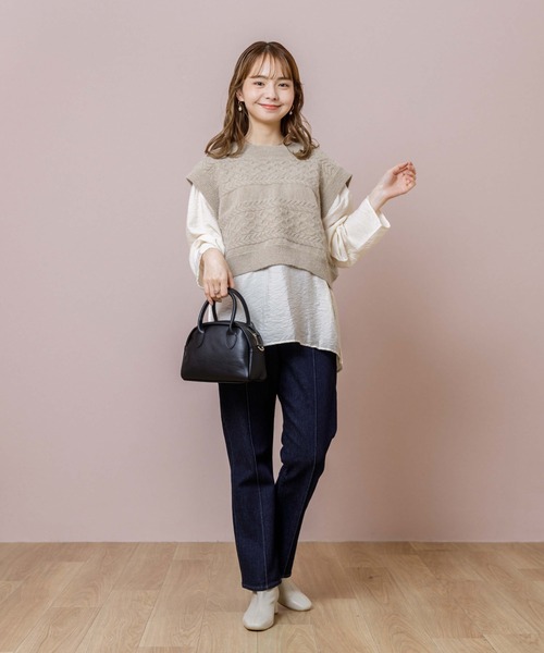 flower（フラワー）の「ルーズレディブラウス（Tシャツ/カットソー・レディース・ベージュ/アイボリー・FREE）」の11枚目の写真