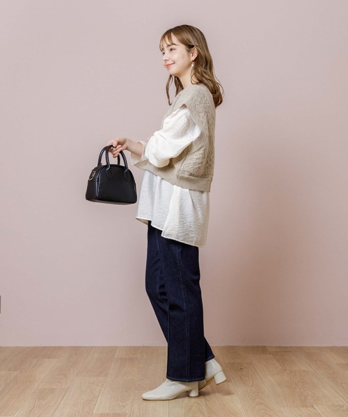 flower（フラワー）の「ルーズレディブラウス（Tシャツ/カットソー・レディース・ベージュ/アイボリー・FREE）」の6枚目の写真