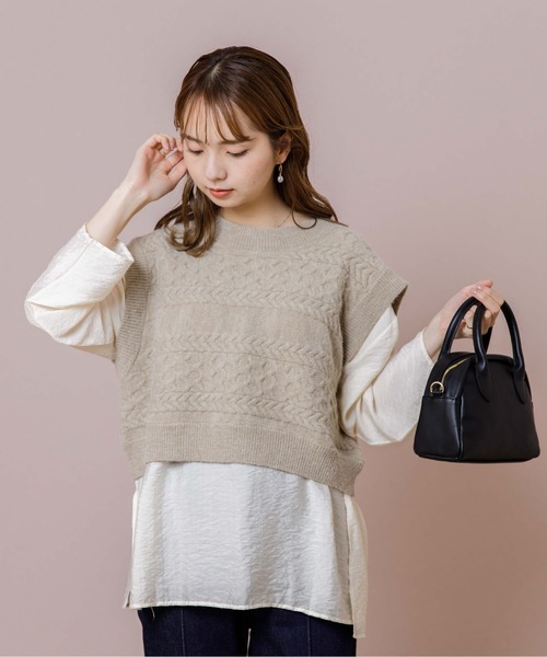 flower（フラワー）の「ルーズレディブラウス（Tシャツ/カットソー・レディース・ベージュ/アイボリー・FREE）」の7枚目の写真