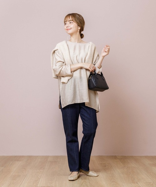 flower（フラワー）の「ルーズレディブラウス（Tシャツ/カットソー・レディース・ベージュ/アイボリー・FREE）」の15枚目の写真