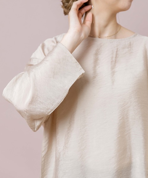 flower（フラワー）の「ルーズレディブラウス（Tシャツ/カットソー・レディース・ベージュ/アイボリー・FREE）」の9枚目の写真