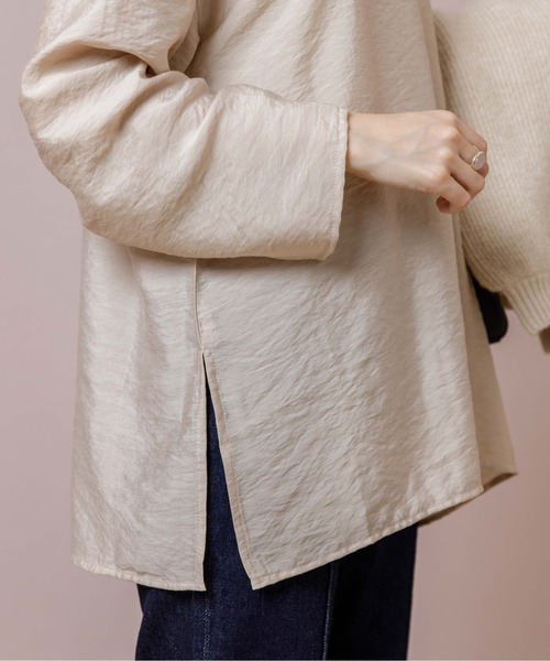 flower（フラワー）の「ルーズレディブラウス（Tシャツ/カットソー・レディース・ベージュ/アイボリー・FREE）」の13枚目の写真