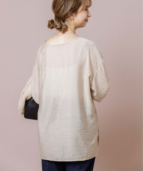 flower（フラワー）の「ルーズレディブラウス（Tシャツ/カットソー・レディース・ベージュ/アイボリー・FREE）」の3枚目の写真