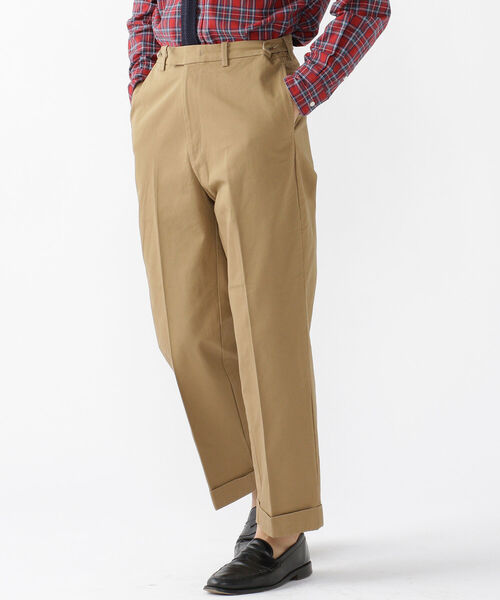 BEAMS PLUS（ビームスプラス）の「BEAMS PLUS / ウエストポイントツイル ワイドトラウザーズ（その他パンツ・メンズ・ネイビー/オリーブ/カーキ・X-LARGE/LARGE/SMALL/MEDIUM）」の3枚目の写真