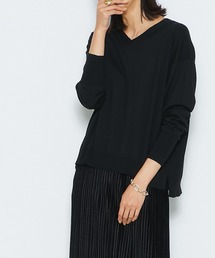 RIVE DROITE | カラーでスタイリングが楽しめる　カシミヤ混Vネック前後差ニット(ニット/セーター)