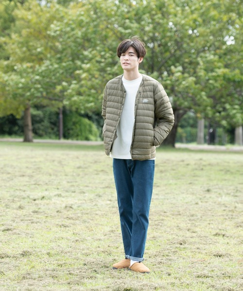 OUTDOOR PRODUCTS(アウトドアプロダクツ)の「【OUTDOOR PRODUCTS/アウトドアプロダクツ】Begin1月号掲載 軽量ダウン インナージャケット 撥水透湿防風ポケッタブル(パッカブル)700フィルパワー(ダウンジャケット/コート・メンズ・オリーブ/チャコールグレー/ブラック/ブルー系その他・MEDIUM/XX-LARGE/LARGE/X-LARGE/SMALL)」の15枚目の写真