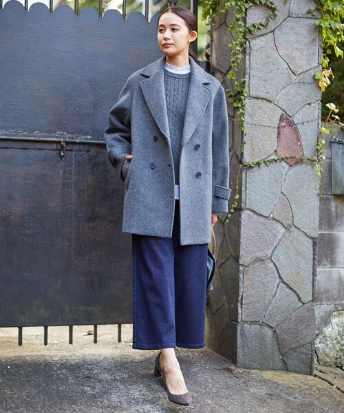 J.PRESS Ladies（J.プレス レディス）の「【洗える】11oz Stretch Denim 裏起毛 デニムパンツ（デニムパンツ・レディース・ネイビー系・S/XXS/XS）」の3枚目の写真