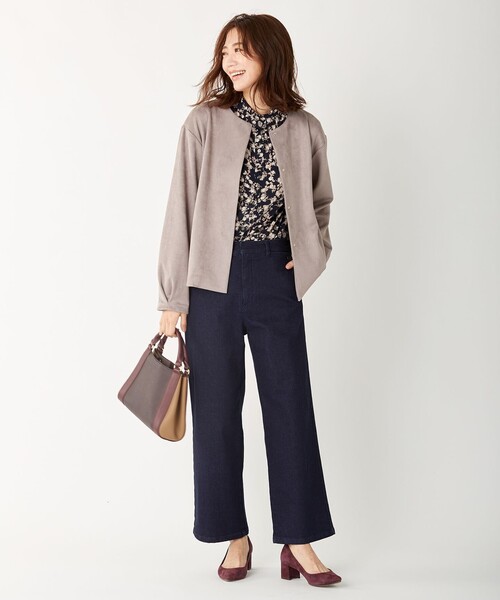 J.PRESS Ladies（J.プレス レディス）の「【洗える】11oz Stretch Denim 裏起毛 デニムパンツ（デニムパンツ・レディース・ネイビー系・S/XXS/XS）」の5枚目の写真