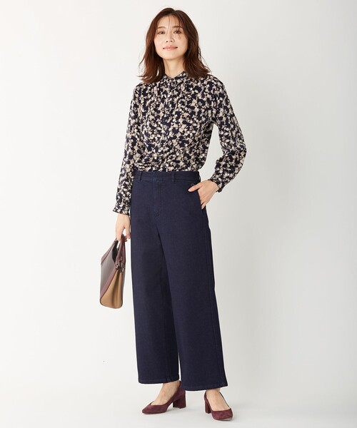 J.PRESS Ladies（J.プレス レディス）の「【洗える】11oz Stretch Denim 裏起毛 デニムパンツ（デニムパンツ・レディース・ネイビー系・S/XXS/XS）」の6枚目の写真