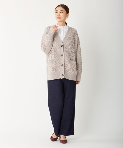 J.PRESS Ladies（J.プレス レディス）の「【洗える】11oz Stretch Denim 裏起毛 デニムパンツ（デニムパンツ・レディース・ネイビー系・S/XXS/XS）」の7枚目の写真
