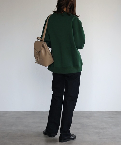 ap retro（アプレトロ）の「【裏起毛】カレッジロゴプリントルーズプルオーバー（スウェット・レディース・オフホワイト/杢グレー/グリーン/ブルー・FREE）」の19枚目の写真