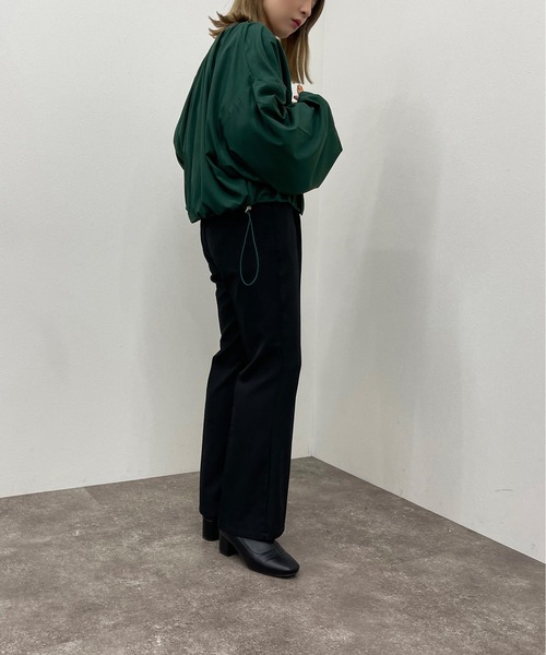 apres jour mignon(アプレジュールミニョン)の「袖ボリュームZIPシャツブルゾン【ZOZOTOWN限定アイテム】(ブルゾン・レディース・グリーン/ブラック・X-LARGE/フリー)」の16枚目の写真