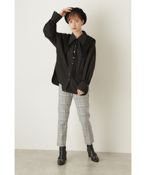 JILL STUART（ジルスチュアート）の「◆アリーシャツブラウス（シャツ/ブラウス・レディース・ホワイト/ブラック・SMALL/MEDIUM）」の7枚目の写真