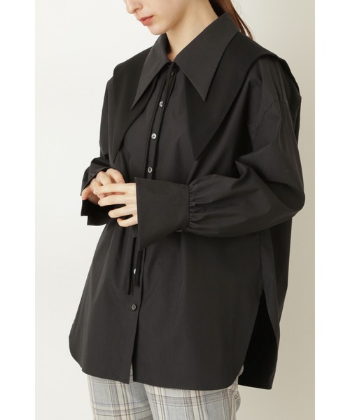 JILL STUART（ジルスチュアート）の「◆アリーシャツブラウス（シャツ/ブラウス・レディース・ホワイト/ブラック・SMALL/MEDIUM）」の8枚目の写真