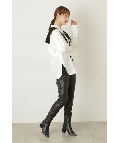 JILL STUART（ジルスチュアート）の「◆アリーシャツブラウス（シャツ/ブラウス・レディース・ホワイト/ブラック・SMALL/MEDIUM）」の9枚目の写真