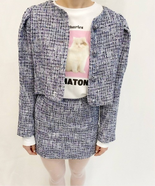 Charles Chaton（シャルルシャトン）の「Chaton L-TEE（Tシャツ/カットソー・レディース・ホワイト/ブラック・FREE）」の3枚目の写真