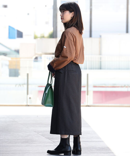 Ray BEAMS（レイビームス）の「Ray BEAMS / チェック フロントボタン タイト スカート（スカート・レディース・ネイビー/ブラウン系その他3・1/0）」の14枚目の写真