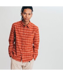 コーデュロイチェック 長袖シャツ