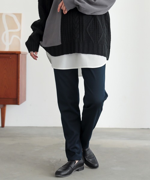 n'OrLABEL（ノアールレーベル）の「【機能素材】『裏ベロアストレッチレギパン』（その他パンツ・レディース・ベージュ/カーキ/ブラック/ボルドー/チャコール/ネイビー・LL/L/3L/M/S）」の5枚目の写真