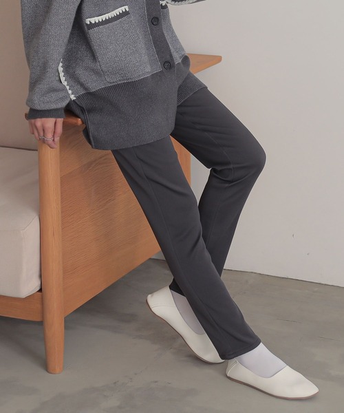 n'OrLABEL（ノアールレーベル）の「【機能素材】『裏ベロアストレッチレギパン』（その他パンツ・レディース・ベージュ/カーキ/ブラック/ボルドー/チャコール/ネイビー・LL/L/3L/M/S）」の2枚目の写真