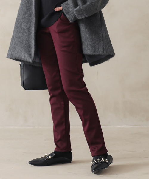 n'OrLABEL（ノアールレーベル）の「【機能素材】『裏ベロアストレッチレギパン』（その他パンツ・レディース・ベージュ/カーキ/ブラック/ボルドー/チャコール/ネイビー・LL/L/3L/M/S）」の6枚目の写真