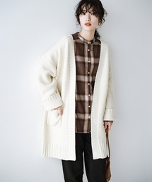 さっと羽織ってパッとお出かけ　どんなコーデも不思議とオシャレに見せてくれるざっくりニットコート by que made me