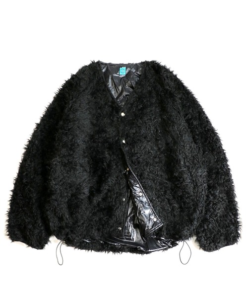 SUNNY  SPORTS（サニースポーツ）の「SUNNY SPORTS/サニースポーツ CURLY FLEECE BIGGEST CARDIGAN（ノーカラージャケット・メンズ・ブラック/ブラウン/ベージュ・SMALL/LARGE/MEDIUM）」の14枚目の写真