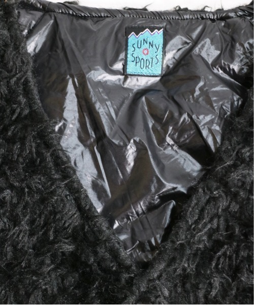 SUNNY  SPORTS（サニースポーツ）の「SUNNY SPORTS/サニースポーツ CURLY FLEECE BIGGEST CARDIGAN（ノーカラージャケット・メンズ・ブラック/ブラウン/ベージュ・SMALL/LARGE/MEDIUM）」の16枚目の写真