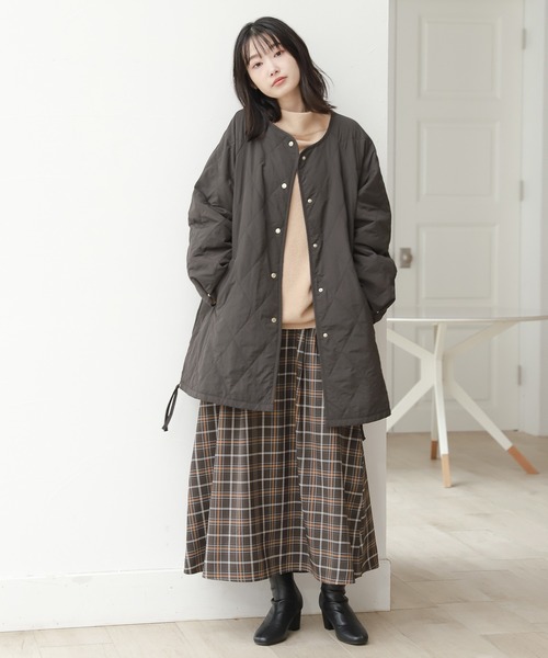 LAKOLE(ラコレ)の「チェック柄タックフレアスカート / 235148(スカート・レディース・ネイビー/ブラウン/カーキ・SMALL/MEDIUM)」の10枚目の写真