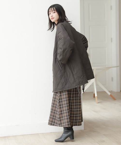 LAKOLE(ラコレ)の「チェック柄タックフレアスカート / 235148(スカート・レディース・ネイビー/ブラウン/カーキ・SMALL/MEDIUM)」の12枚目の写真