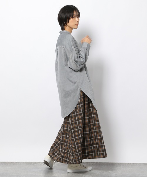 LAKOLE(ラコレ)の「チェック柄タックフレアスカート / 235148(スカート・レディース・ネイビー/ブラウン/カーキ・SMALL/MEDIUM)」の20枚目の写真