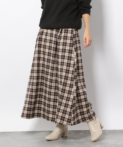 LAKOLE(ラコレ)の「チェック柄タックフレアスカート / 235148(スカート・レディース・ネイビー/ブラウン/カーキ・SMALL/MEDIUM)」の19枚目の写真