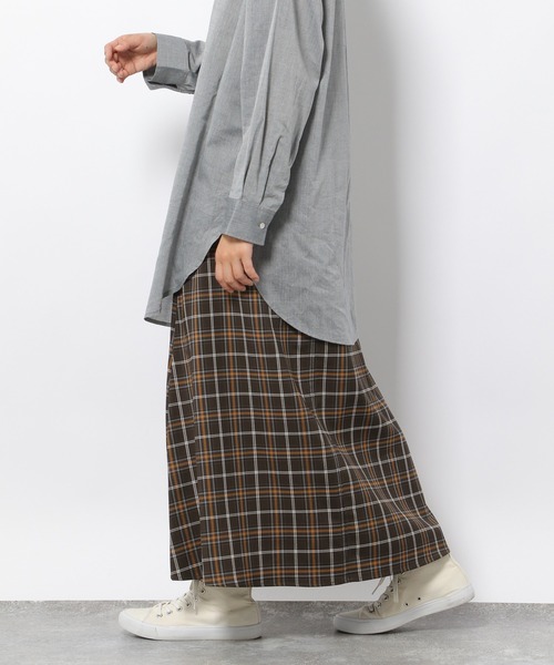 LAKOLE(ラコレ)の「チェック柄タックフレアスカート / 235148(スカート・レディース・ネイビー/ブラウン/カーキ・SMALL/MEDIUM)」の22枚目の写真
