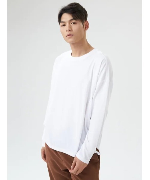 GAP（ギャップ）の「カーボナイズドジャージー シャツテール Tシャツ（Tシャツ/カットソー・メンズ・ホワイト/ブラック/ネイビー/グリーン・S/M/L/XL/XS）」の2枚目の写真