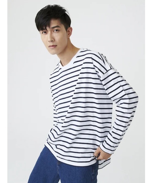GAP（ギャップ）の「カーボナイズドジャージー シャツテール Tシャツ（Tシャツ/カットソー・メンズ・ホワイト/ブラック/ネイビー/グリーン・S/M/L/XL/XS）」の7枚目の写真