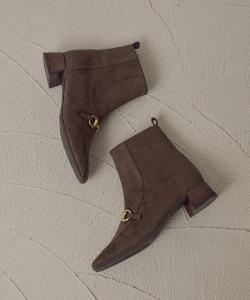tukn.（トゥクン）の「【tukn.トゥクン】ビットショートブーツ/レディースブーツ（ブーツ・レディース・ブラック/ブラウン/アイボリー・LL/S/M/L）」の3枚目の写真