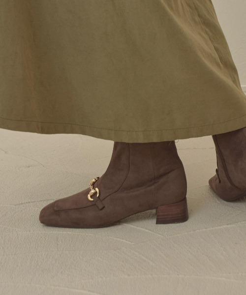tukn.（トゥクン）の「【tukn.トゥクン】ビットショートブーツ/レディースブーツ（ブーツ・レディース・ブラック/ブラウン/アイボリー・LL/S/M/L）」の8枚目の写真
