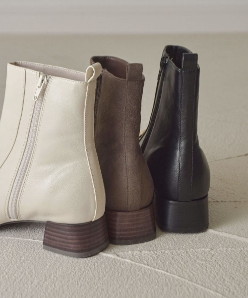 tukn.（トゥクン）の「【tukn.トゥクン】ビットショートブーツ/レディースブーツ（ブーツ・レディース・ブラック/ブラウン/アイボリー・LL/S/M/L）」の12枚目の写真