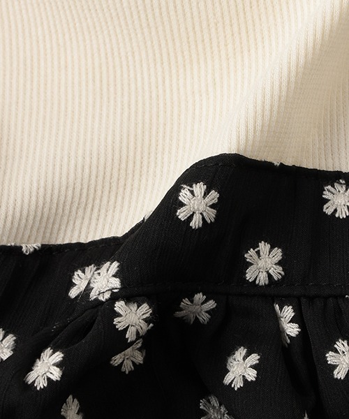 petit main（プティマイン）の「【リンク】ティアードドッキングワンピ（ワンピース・キッズ・アイボリー/ブラック・90cm/100cm/110cm/120cm/130cm/80ｃｍ）」の10枚目の写真