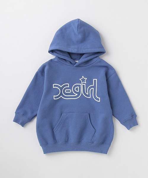 X-girl Stages(エックスガールステージス)の「【オンライン限定】ミルズロゴパーカ(パーカー・キッズ・トップグレー/ライトブルー/パープル・120cm/130cm/110cm/140cm/100cm/90cm)」の16枚目の写真