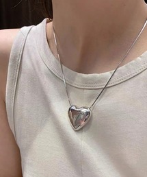 SAISON DE PAPILLON | ビッグハートチャームネックレス(ネックレス)