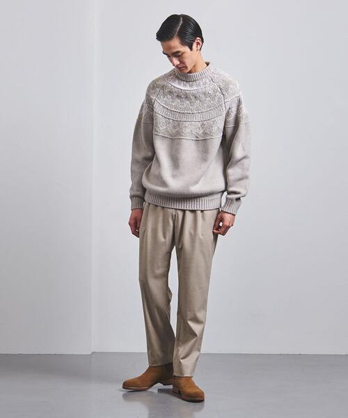 UNITED ARROWS（ユナイテッドアローズ）の「＜UNITED ARROWS＞ サキソニー オールギャザー 1プリーツ イージーパンツ（その他パンツ・メンズ・ベージュ/ネイビー/グレー・S/M/XL/L）」の4枚目の写真