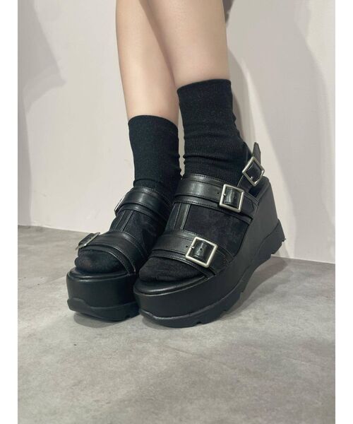 EATME（イートミー）の「シースルーベルトスニーカーサンダル（サンダル・レディース・ブラック/ベージュ・S/M/L）」の3枚目の写真