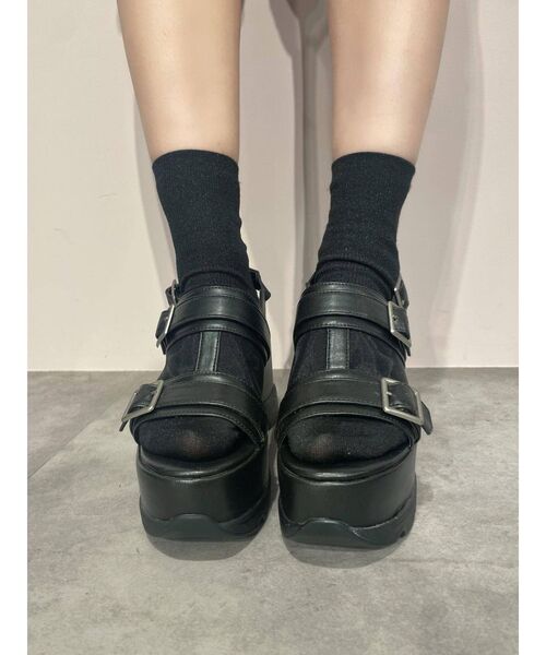 EATME（イートミー）の「シースルーベルトスニーカーサンダル（サンダル・レディース・ブラック/ベージュ・S/M/L）」の7枚目の写真