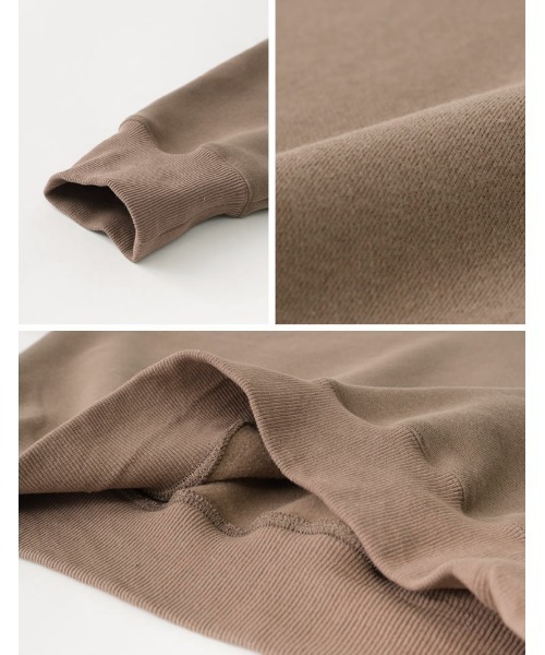 Re:EDIT（リエディ）の「裏起毛ハーフZIPルーズスウェット（スウェット・レディース・ブラック/グレー/モカ/オートミール・MEDIUM/LARGE）」の9枚目の写真